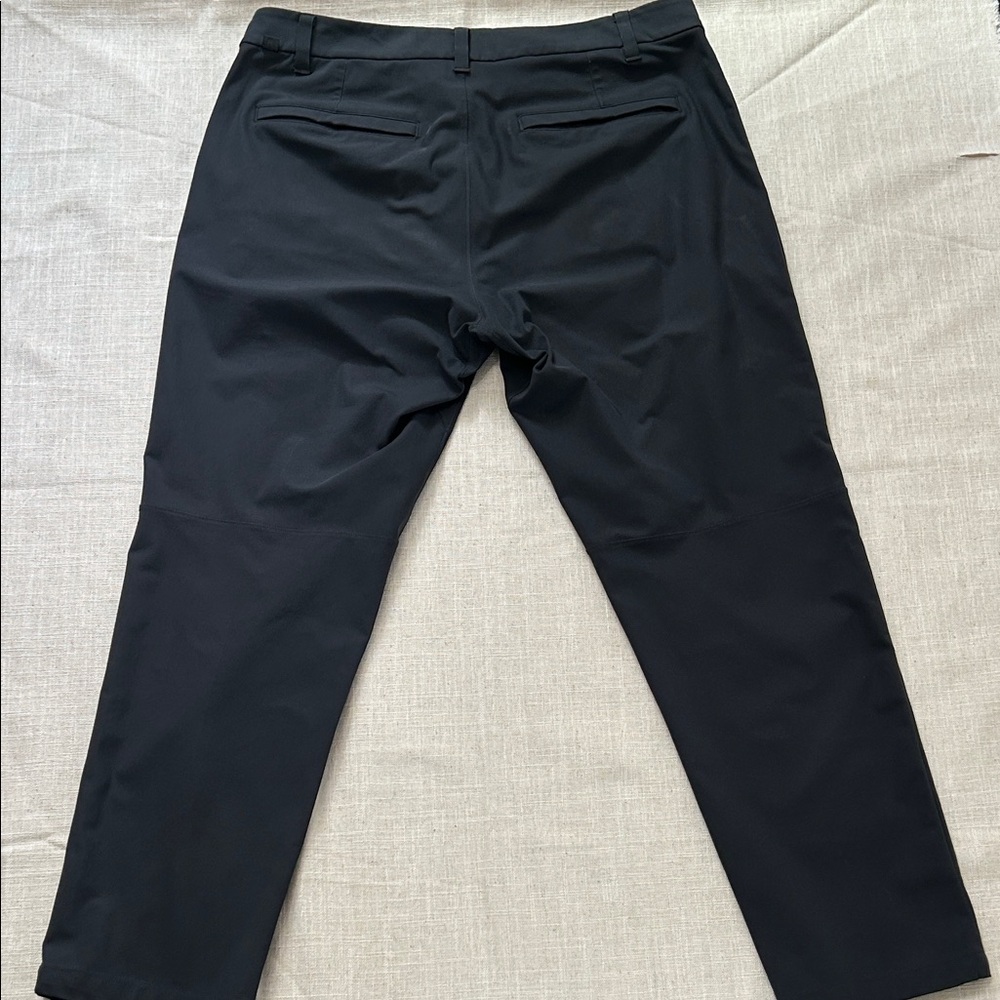 Lululemon Commission Pants Men's 34 Navy Classic Fit Flat Front Chinos - Picture 6 of 11